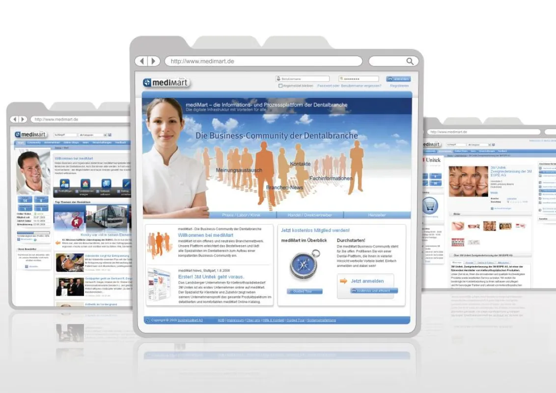 Mit medimart.de ist eine neue Informations- und Prozessplattform für die Dentalbranche in die Pilotphase gestartet.  Weiteres Bildmaterial auf Anfrage.