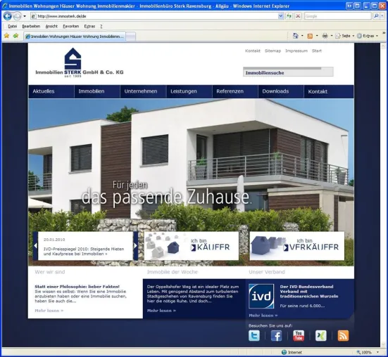 Immobilien Sterk GmbH & Co. KG mit neuer Homepage online Bild: Immobilien Sterk GmbH & Co. KG mit neuer Homepage online