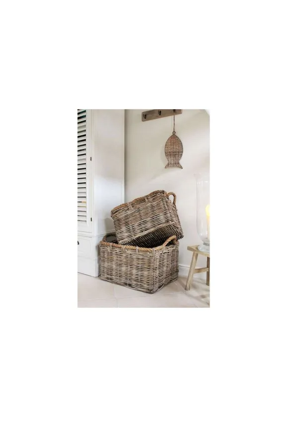 Feuerholzkorb aus Rattan