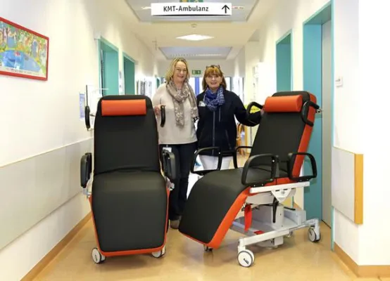 Bild: Zwei neue, vollautomatische Multifunktionsliegestühle