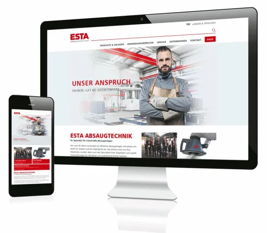 Bild: ESTA Absaugtechnik: Neue Website online