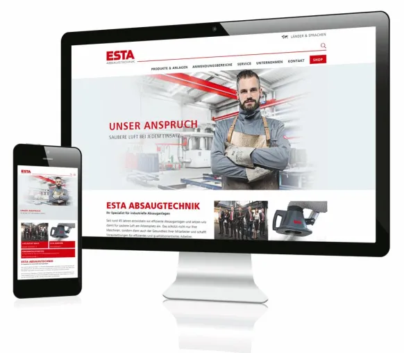 Bild: ESTA Absaugtechnik: Neue Website online