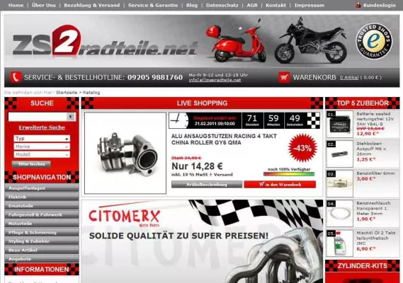 Bild: zweiradteile.net bietet Roller Tuning und Ersatzteile mit Mehrwert