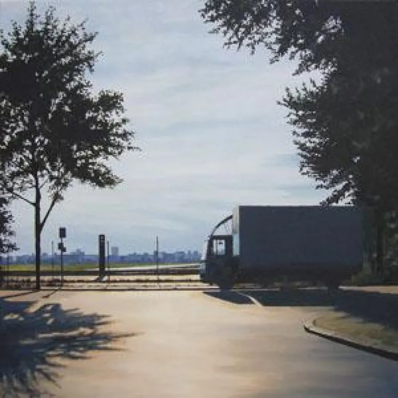 urbane mobilität IV (2007), Acryl auf Leinwand, 50x50cm,Carsten Kaufhold
