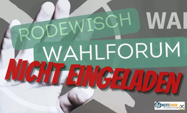 Bild: Wahlforum in Rodewisch: Eine verpasste Chance für den politischen Diskurs - WerteUnion nicht eingeladen
