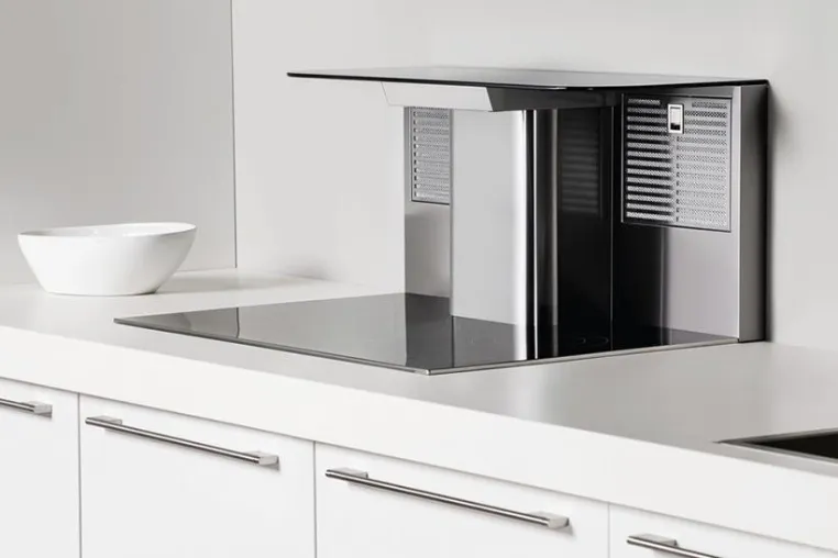 Downdraft Wandhauben von Refsta. Produktneuheiten 2014 mit hohem Innovationsgrad. Bild: Downdraft Wandhauben von Refsta. Produktneuheiten 2014 mit hohem Innovationsgrad.