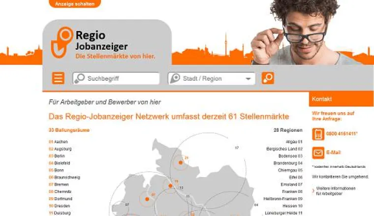 Regio-Jobanzeiger erscheint in neuem Design Bild: Regio-Jobanzeiger erscheint in neuem Design