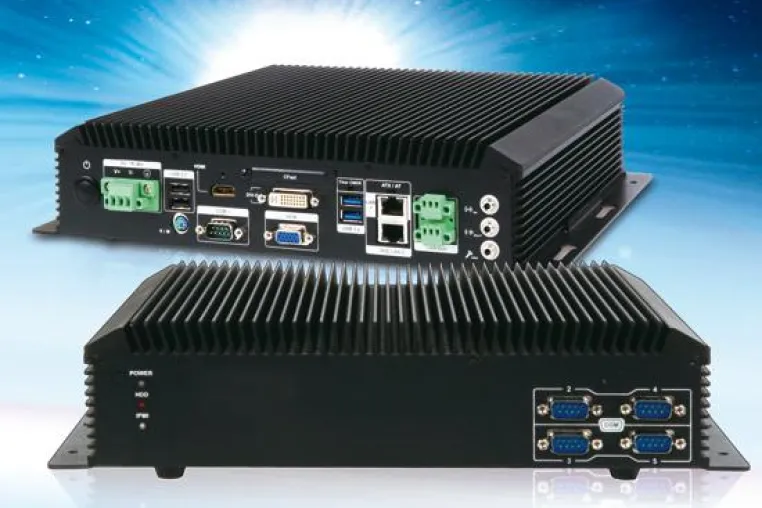 Lüfterfreier Box-PC mit isolierten Schnittstellen Bild: Lüfterfreier Box-PC mit isolierten Schnittstellen