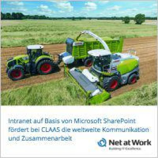Net at Work entwickelt mit MS-SharePoint neues Intranet für CLAAS Bild: Net at Work entwickelt mit MS-SharePoint neues Intranet für CLAAS