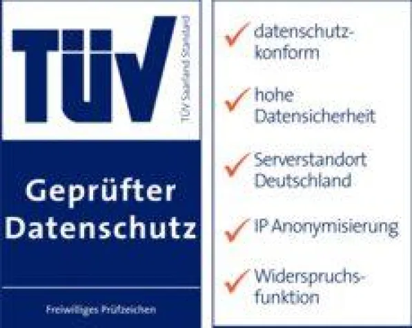 Bild: TÜV-Siegel "Geprüfter Datenschutz" für econda Web Shop Controlling