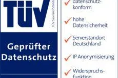 Bild: TÜV-Siegel "Geprüfter Datenschutz" für econda Web Shop Controlling