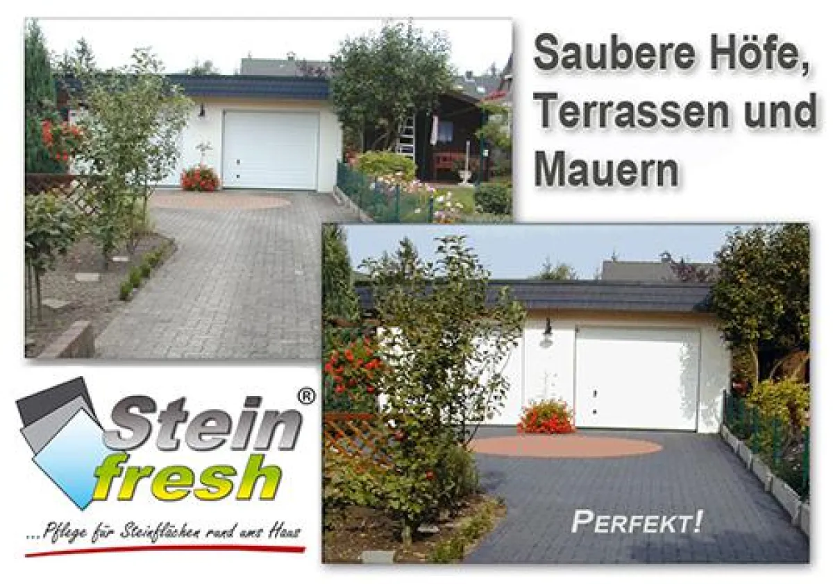So kann auch Ihre Steinfläche mit Steinfresh veredelt aussehen.
