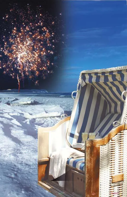 Gemütlichkeit im Strandkorb, Musik, Feuerwerk und mehr beim Strandkorbsilvester im Ostseebad Göhren auf Rügen