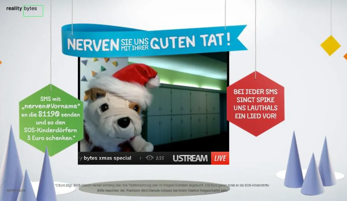 Jeder kann den SOS-Kinderdörfern helfen: SMS mit „nerven#Vorname“ an die Nummer „81190“ senden