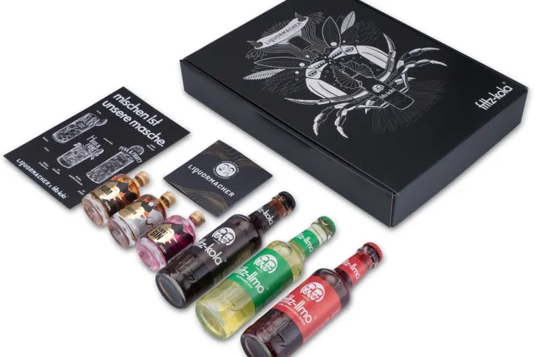 Bild: Mischen ist unsere Masche: Wenn fritz-kola sich mit Kräuterschnaps, Rum oder Gin von LiquorMacher vereint