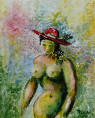 Bild: TOSCH-Atelier zeigt Akt „Bella Rouge“ und andere französisch-impressionistische Motive