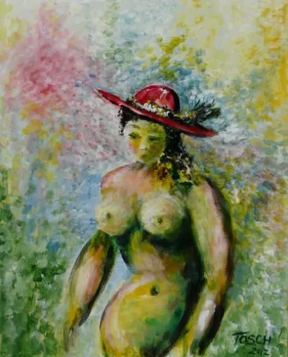 Bild: TOSCH-Atelier zeigt Akt „Bella Rouge“ und andere französisch-impressionistische Motive