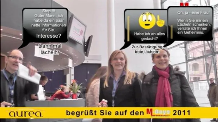 Bild: Ein Lächeln sagt mehr als Worte: interaktives Display mit Mimik-Steuerung