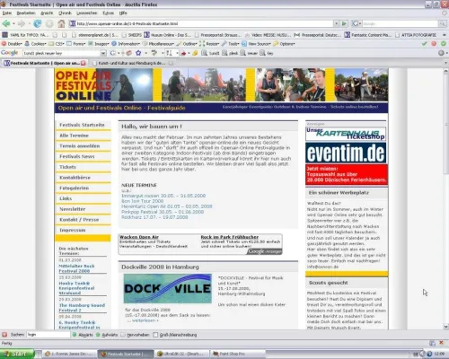 Bild: Festivalkalender Openair-Online im neuen Kleid