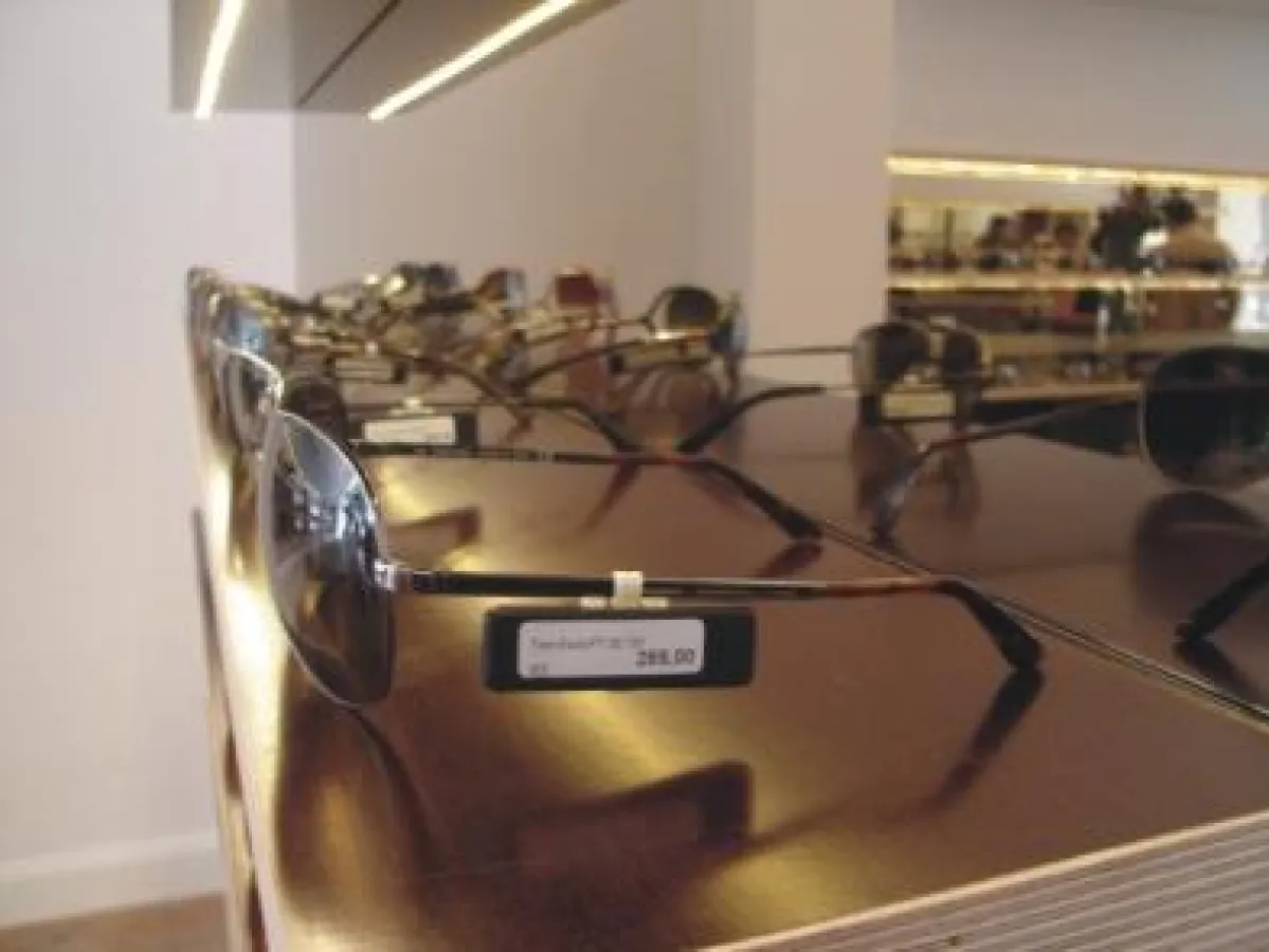 Warensicherung beim Optiker