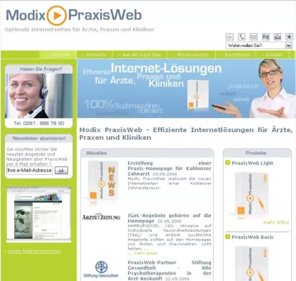 Bild: Modix PraxisWeb erstellt Internetseiten für renomierten Koblenzer Zahnarzt