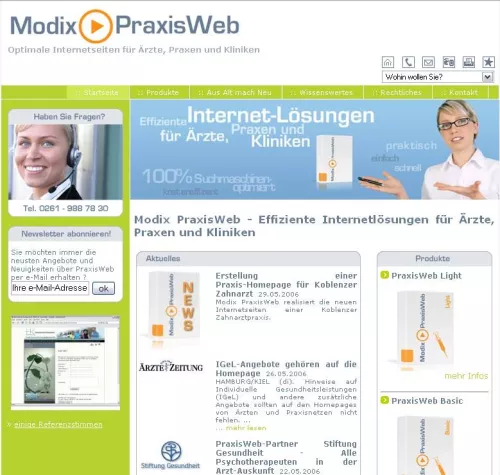 Bild: Modix PraxisWeb erstellt Internetseiten für renomierten Koblenzer Zahnarzt