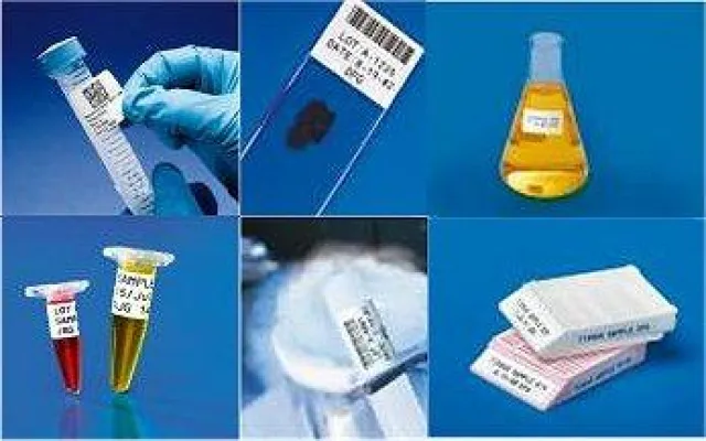 Laboretiketten für den Einsatz in flüssigem Stickstoff und Autoklaven Bild: Laboretiketten für den Einsatz in flüssigem Stickstoff und Autoklaven