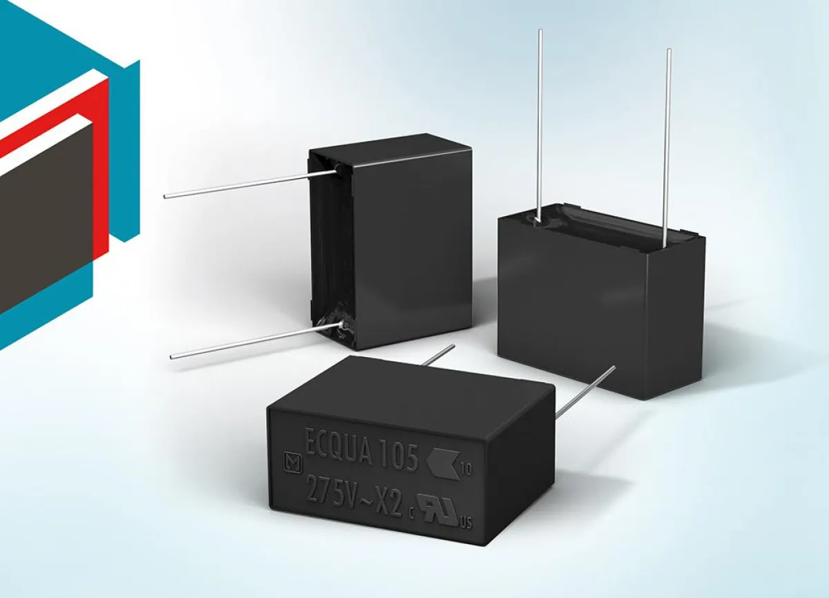 Ab sofort beim Elektronikdistributor Distrelec: die Panasonic-Folienkondensatoren der Serie ECQUA