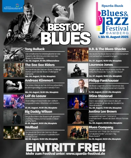 Bamberg Erlebt eine Musikexplosion - Europas großes eintrittsfreies Blues- und Jazzfestival Bild: Bamberg Erlebt eine Musikexplosion - Europas großes eintrittsfreies Blues- und Jazzfestival