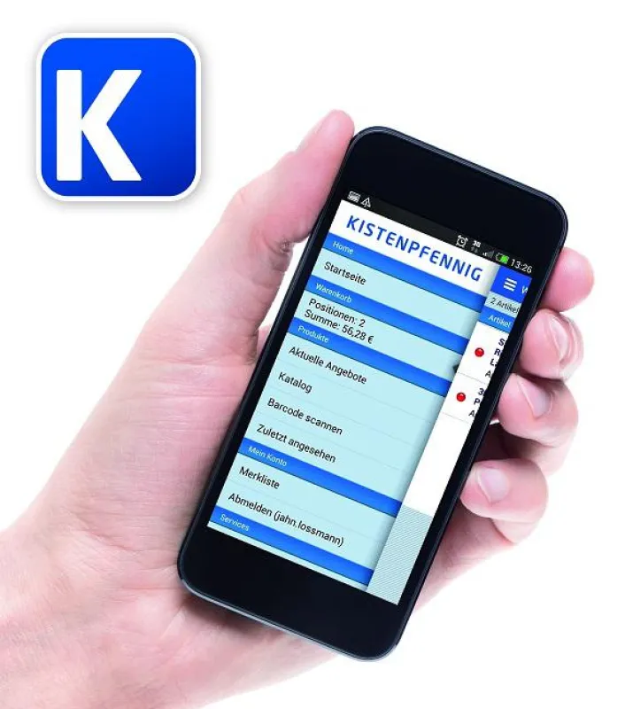 Kistenpfennig Mobile-Shopping-App mit eNVenta ERP