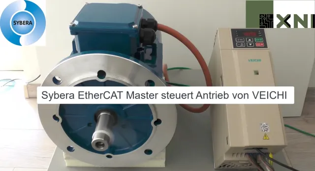Bild: Sybera demonstriert EtherCAT-Drive-Integration mit VEICHI-Antrieb
