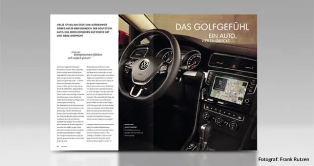 Bild: MSCG setzt den Golf für "Mein Magazin." exklusiv in Szene