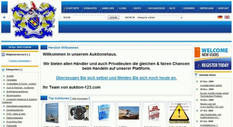 Bild: Kommende Wirtschaftszweige im Online-Auktionshaus-Business.