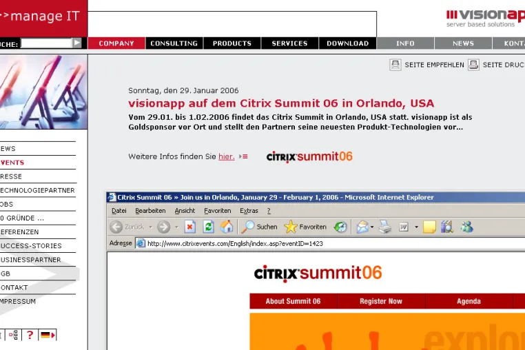 Neue visionapp-Produkte für Citrix Presentation Server zum Jahresbeginn 2006 Bild: Neue visionapp-Produkte für Citrix Presentation Server zum Jahresbeginn 2006