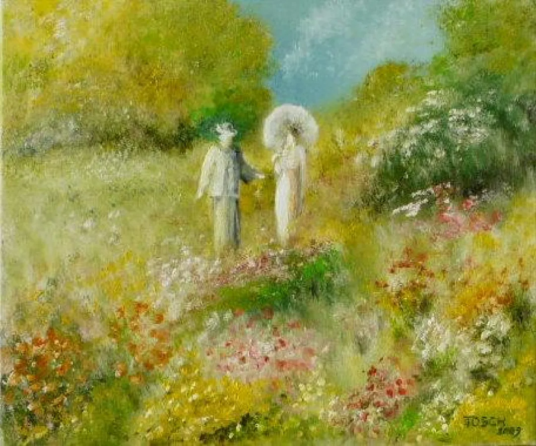 Promenade, Öl/Leinwand