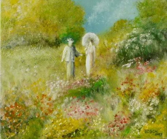 Bild: Maler Dietrich Tosch: Renoir und Monet als Vorbilder