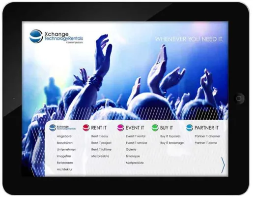 Bild: Messeanwendung „Present IT“ von Xchange Technology Rentals jetzt auch für Touchmonitore verfügbar