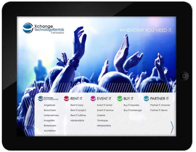 Bild: Messeanwendung „Present IT“ von Xchange Technology Rentals jetzt auch für Touchmonitore verfügbar