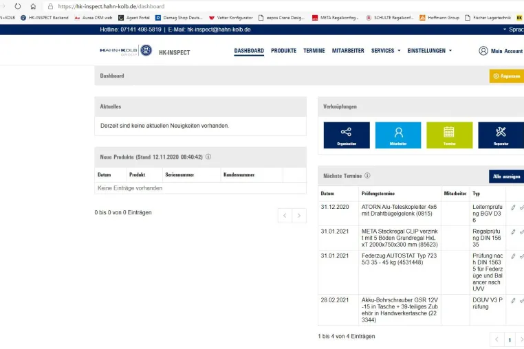 Zentrale Verwaltung aller Betriebsmittel und Geräte Bild: Zentrale Verwaltung aller Betriebsmittel und Geräte