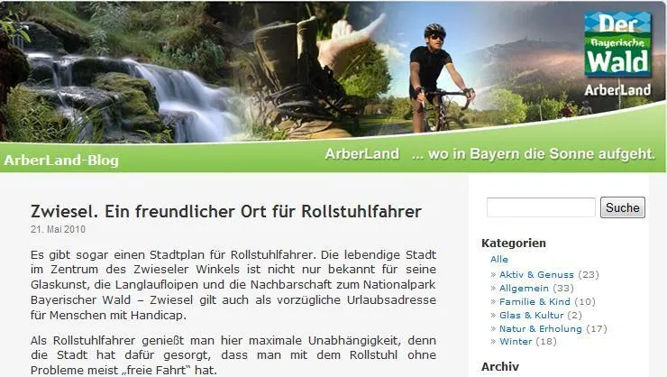 Bild: Menschen mit Handicap machen Urlaub im Bayerischen Wald