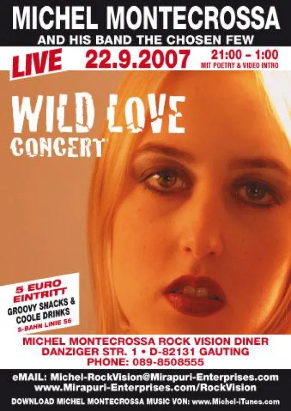 Konzertplakat von Michel Montecrossa\'s \