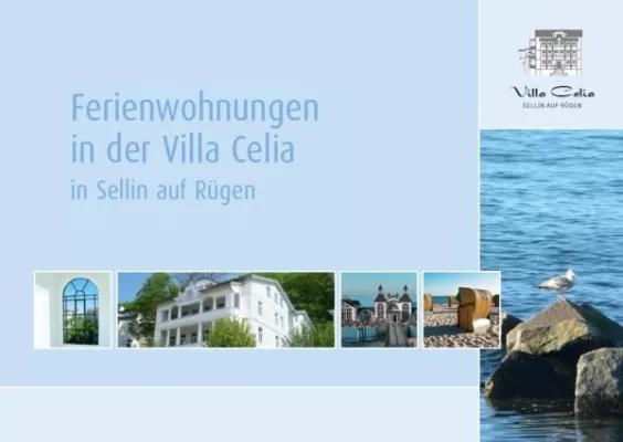 Neue Werbekarte der Villa Celia Ferienwohnungen Sellin Bild: Neue Werbekarte der Villa Celia Ferienwohnungen Sellin