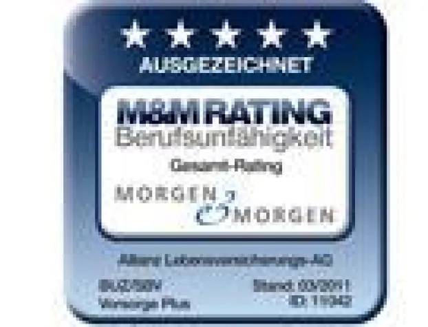 Bild: Allianz belegt Spitzenplatz im "M&M Rating Berufsunfähigkeit"