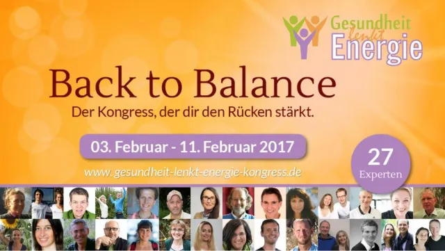 Bild: Onlinekongress "Gesundheit lenkt Energie - Back to Balance"