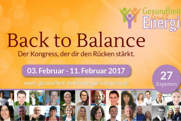 Bild: Onlinekongress "Gesundheit lenkt Energie - Back to Balance"