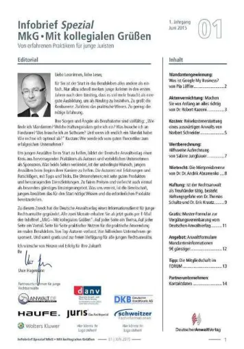 Bild: MkG – Der neue Informationsdienst für junge Rechtsanwälte