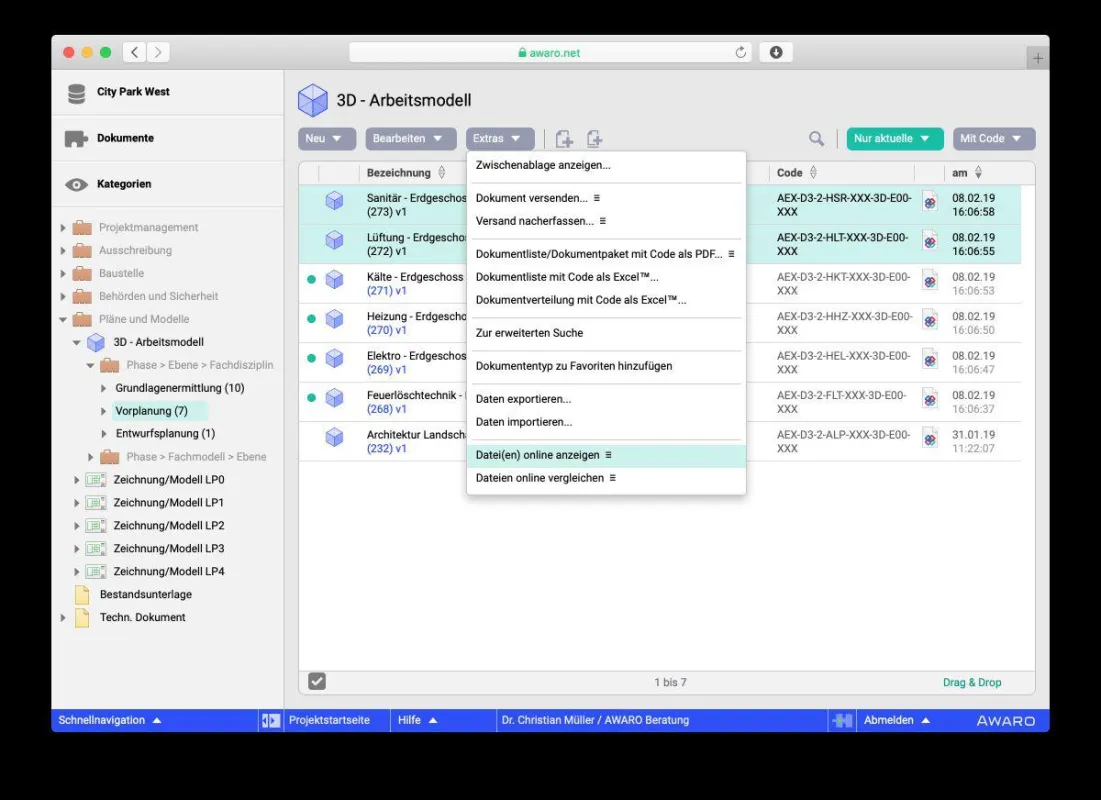 BIM Modelle filtern und kombiniert anzeigen