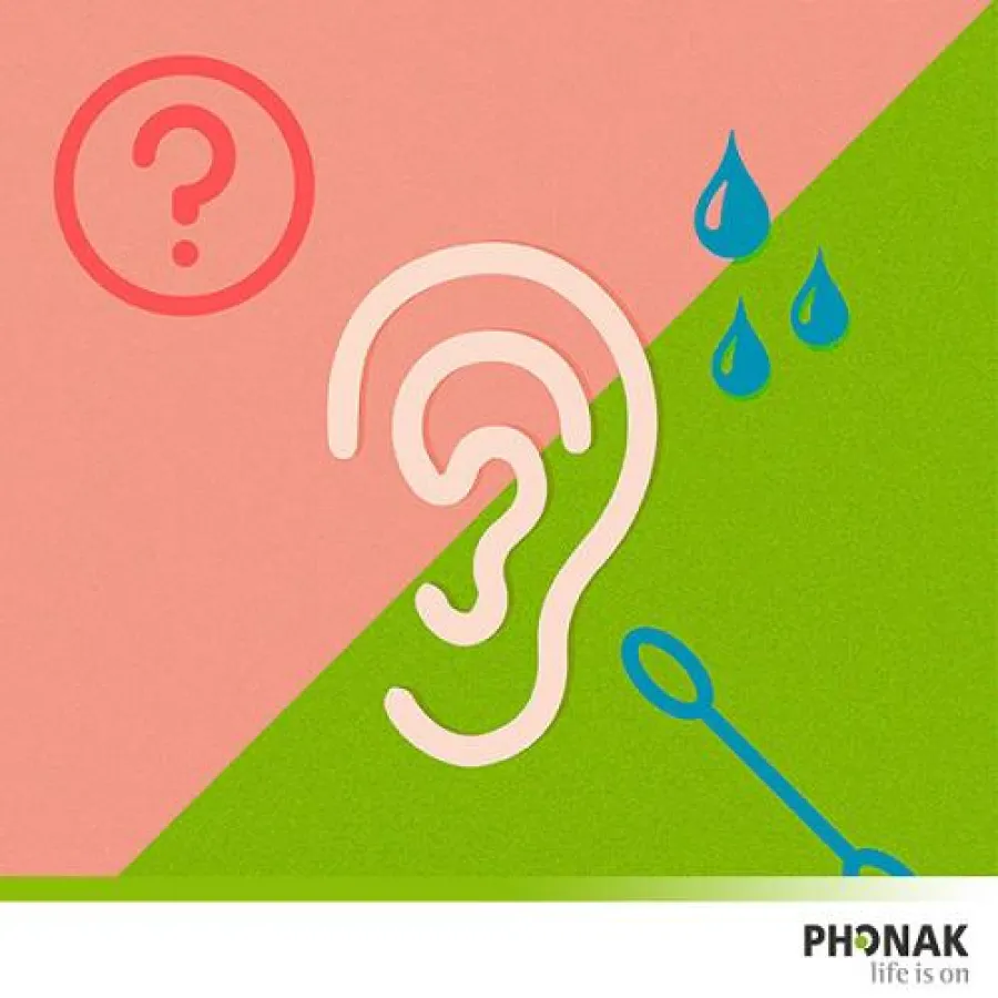 Ohren reinigen (Quelle: Phonak)