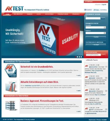 AV-TEST Institut präsentiert neues Informationsportal für IT-Security Bild: AV-TEST Institut präsentiert neues Informationsportal für IT-Security