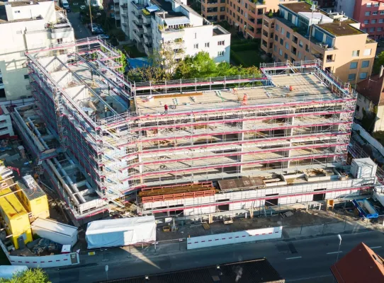 Bild: Optimierte Holzbetonverbund Geschossdecken mit Sidler SHARK